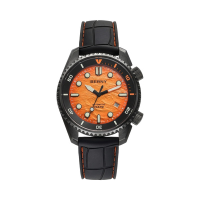 BERNY AM155M - orange dial front view packshot