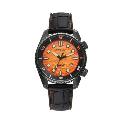 BERNY AM155M - orange dial front view packshot
