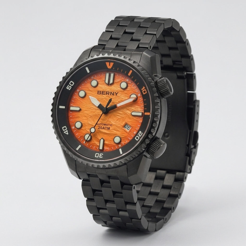BERNY AM155M - three-quarter case view