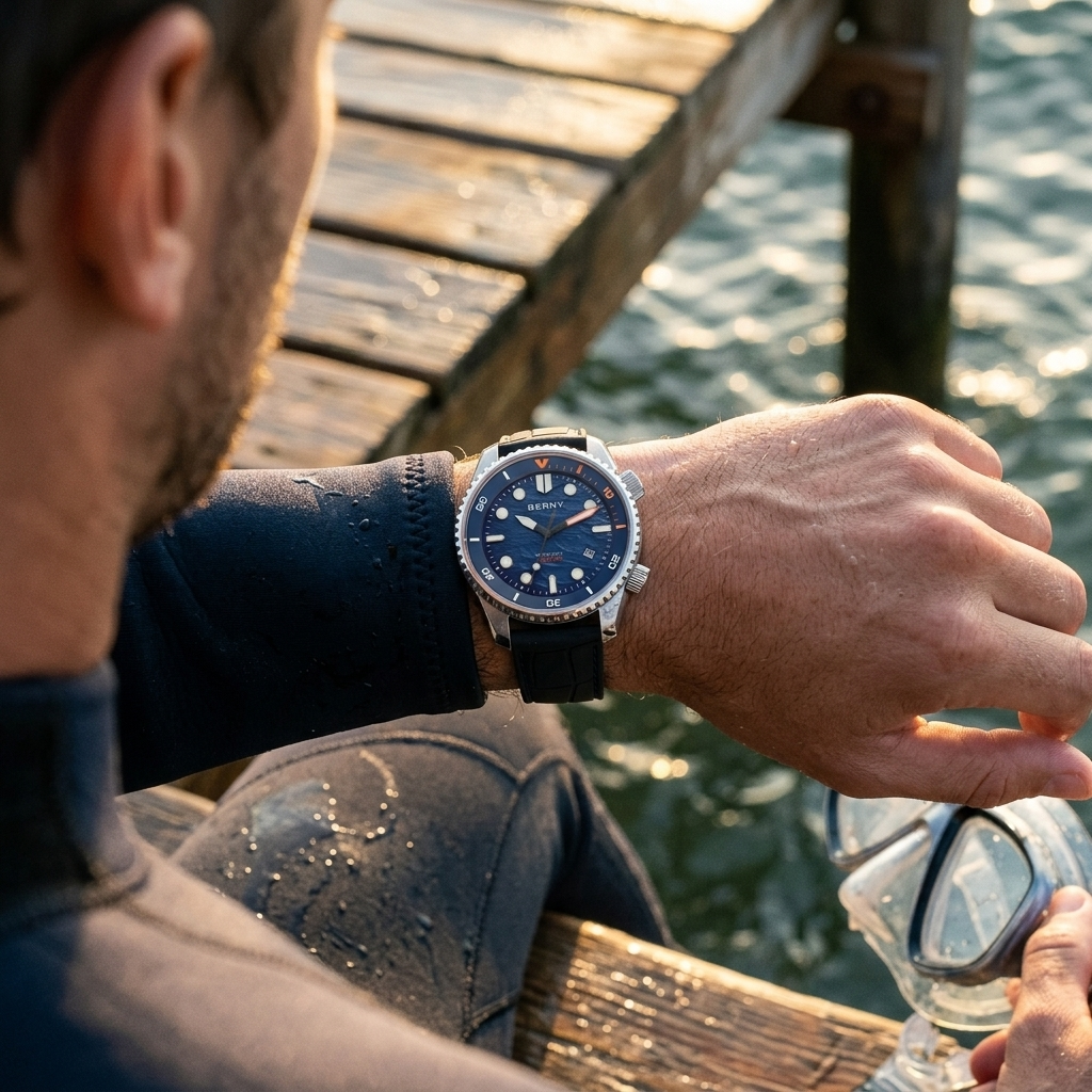 BERNY AM155M - wrist shot lifestyle
