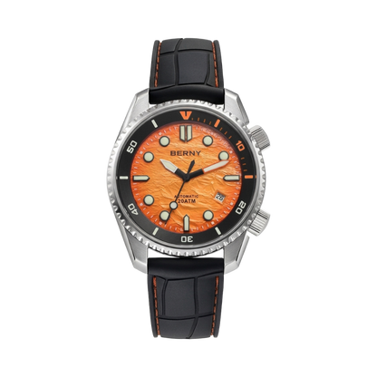 BERNY AM155M - orange dial front view packshot