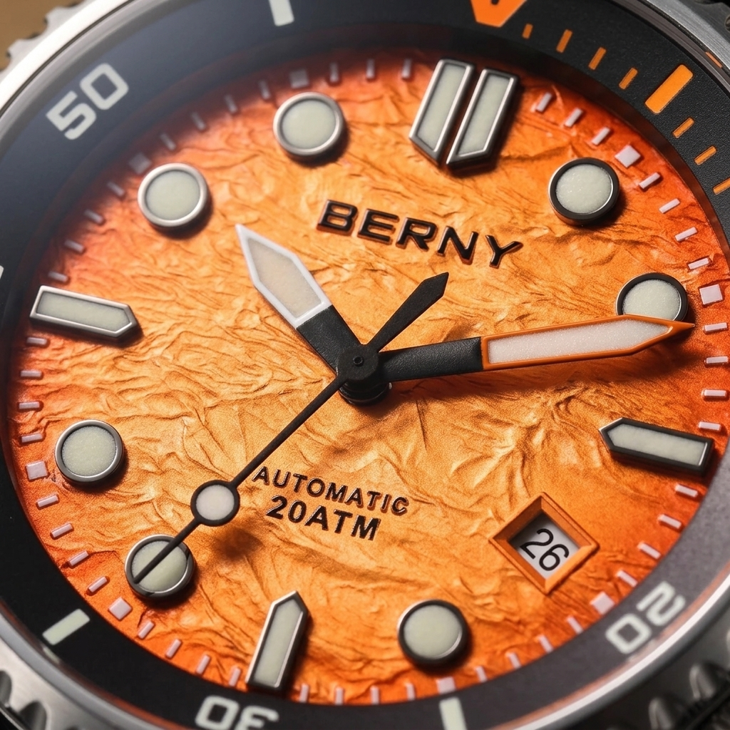 BERNY AM155M - dial macro detail