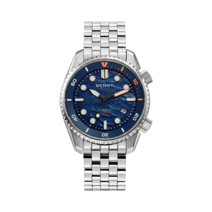 BERNY AM155M - blue dial front view packshot