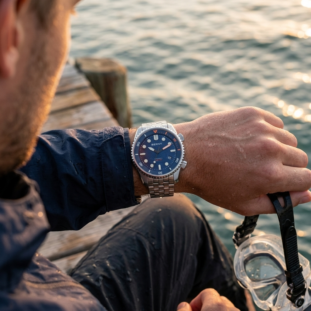 BERNY AM155M - wrist shot lifestyle