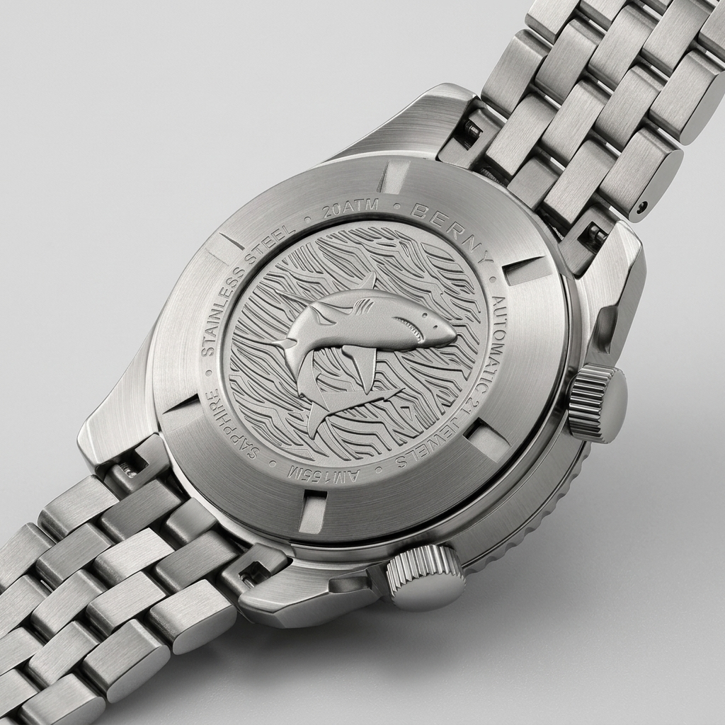 BERNY AM155M - caseback detail