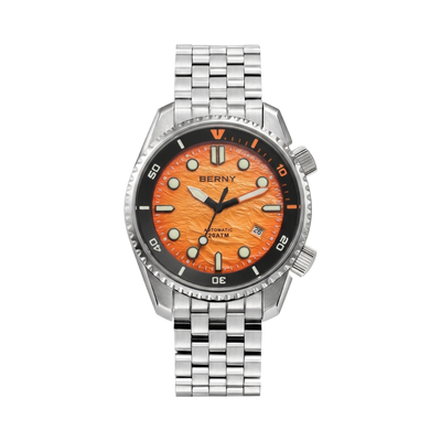 BERNY AM155M - orange dial front view packshot