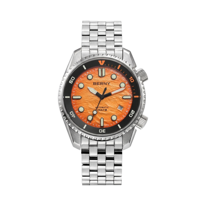 BERNY AM155M - orange dial front view packshot