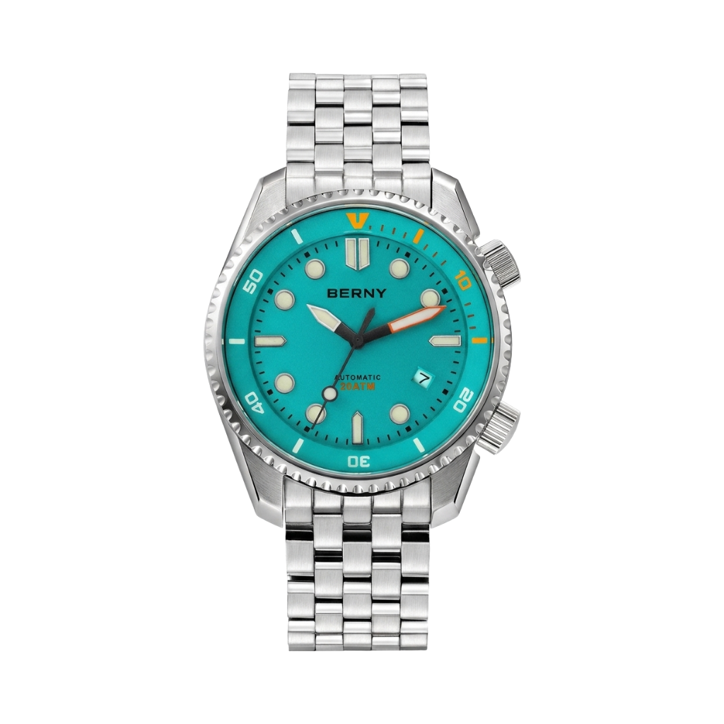 BERNY AM155M - turquoise dial front view packshot