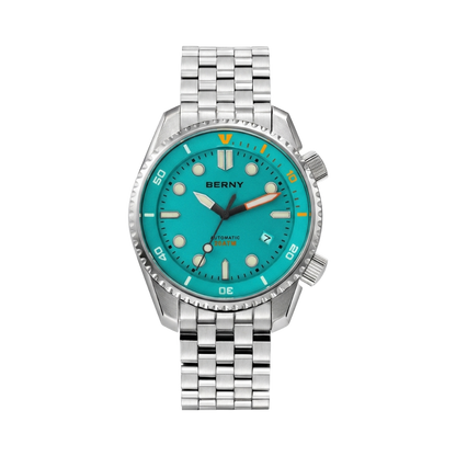 BERNY AM155M - turquoise dial front view packshot