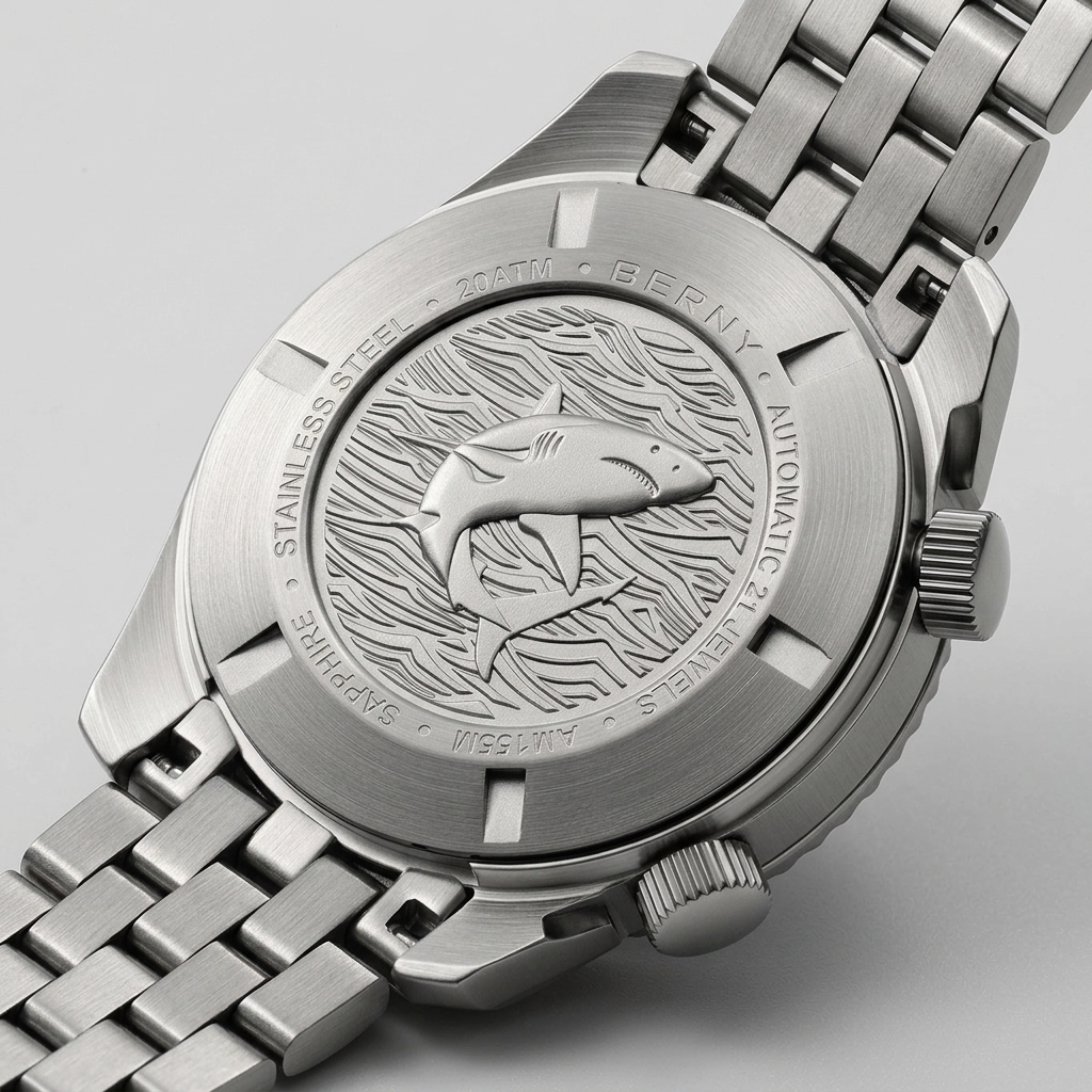BERNY AM155M - caseback detail