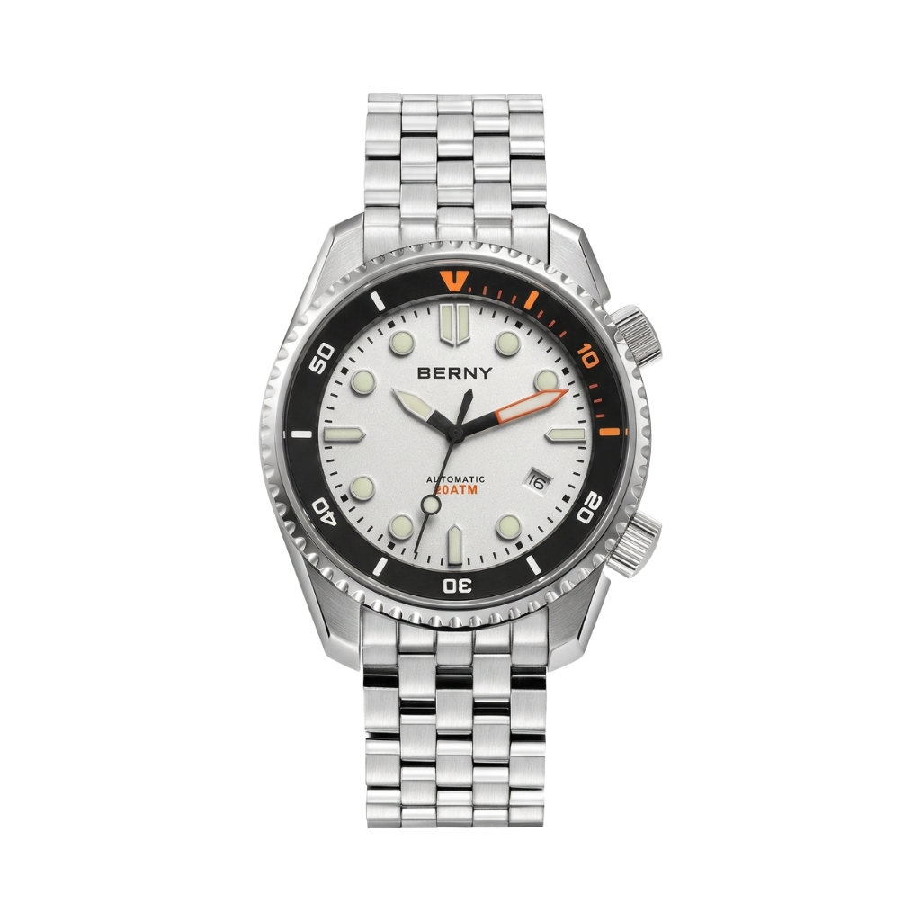 BERNY AM155M - white dial front view packshot