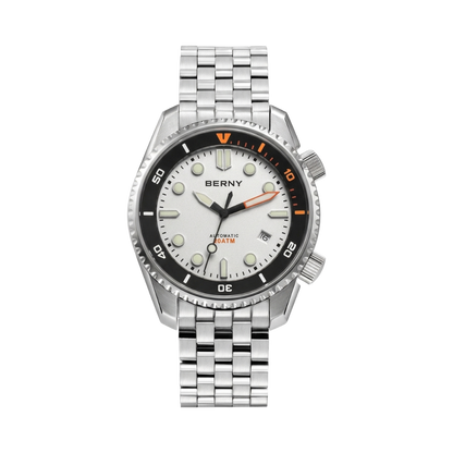 BERNY AM155M - white dial front view packshot
