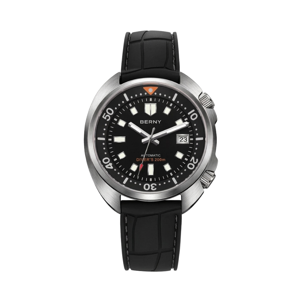 BERNY AM1970M - black dial front view packshot