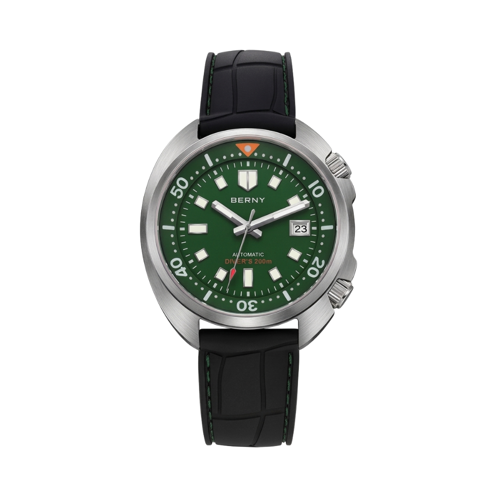 BERNY AM1970M - green dial front view packshot