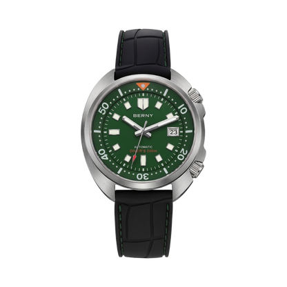 BERNY AM1970M - green dial front view packshot