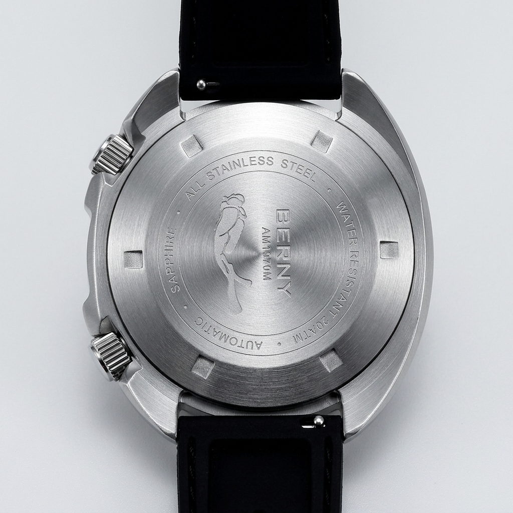 BERNY AM1970M - caseback detail