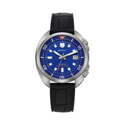 BERNY AM1970M - blue dial front view packshot