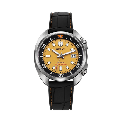 BERNY AM1970M - yellow dial front view packshot