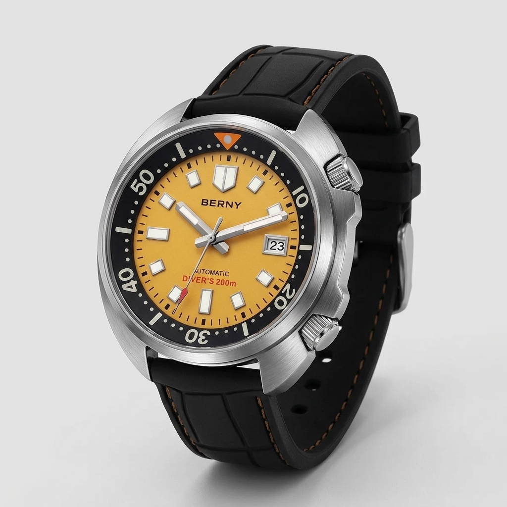BERNY AM1970M - three-quarter case view