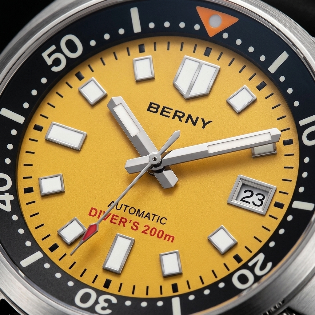 BERNY AM1970M - dial macro detail