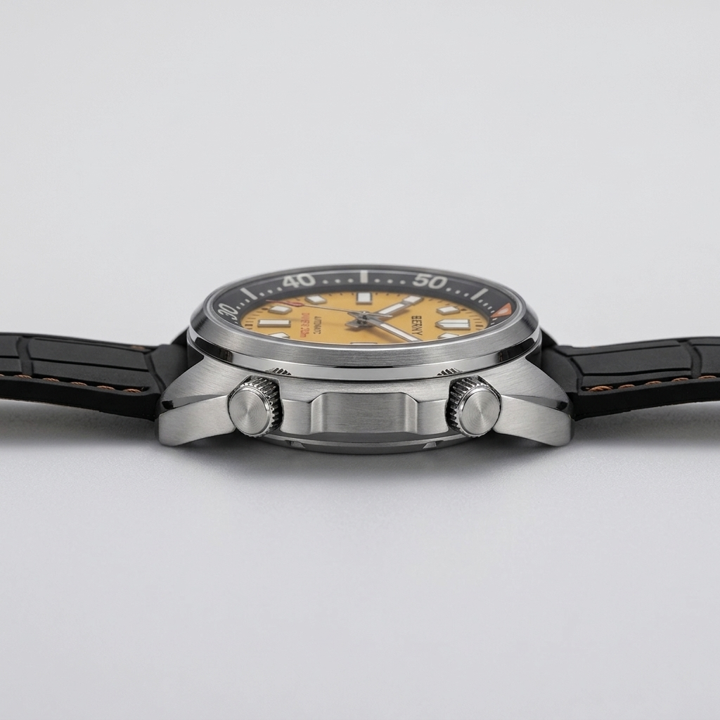 BERNY AM1970M - side profile case crown