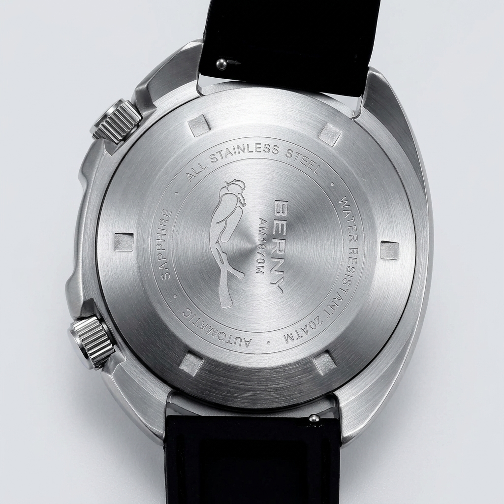 BERNY AM1970M - caseback detail