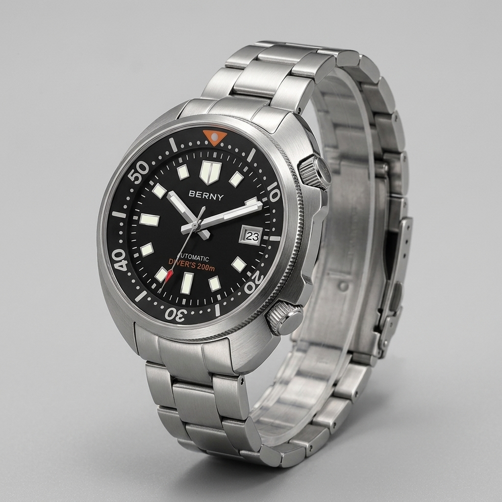 BERNY AM1970M - three-quarter case view
