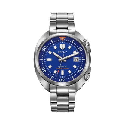 BERNY AM1970M - blue dial front view packshot