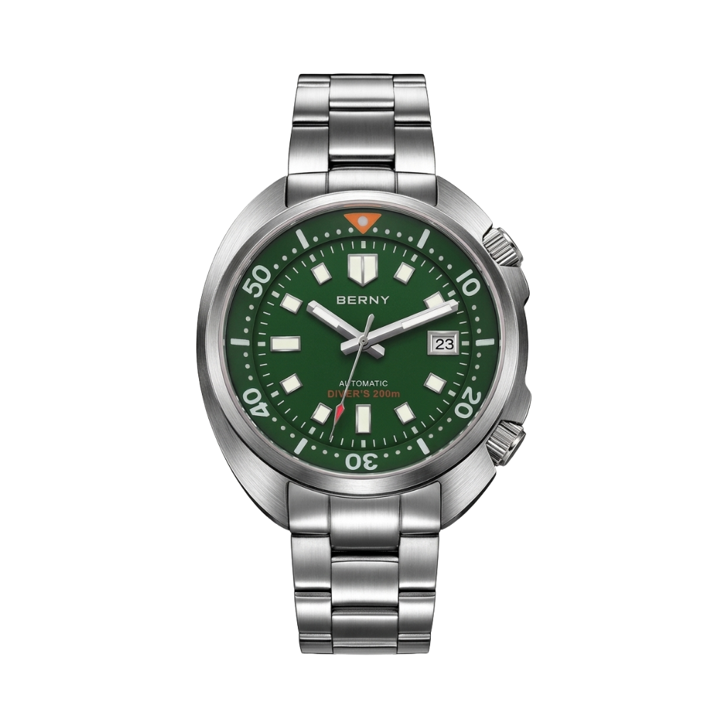 BERNY AM1970M - green dial front view packshot