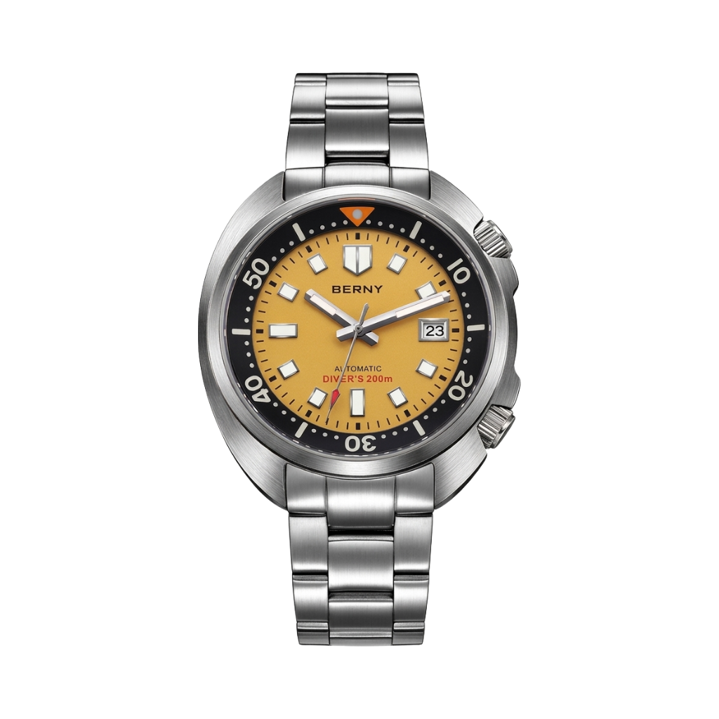 BERNY AM1970M - yellow dial front view packshot