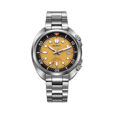 BERNY AM1970M - yellow dial front view packshot