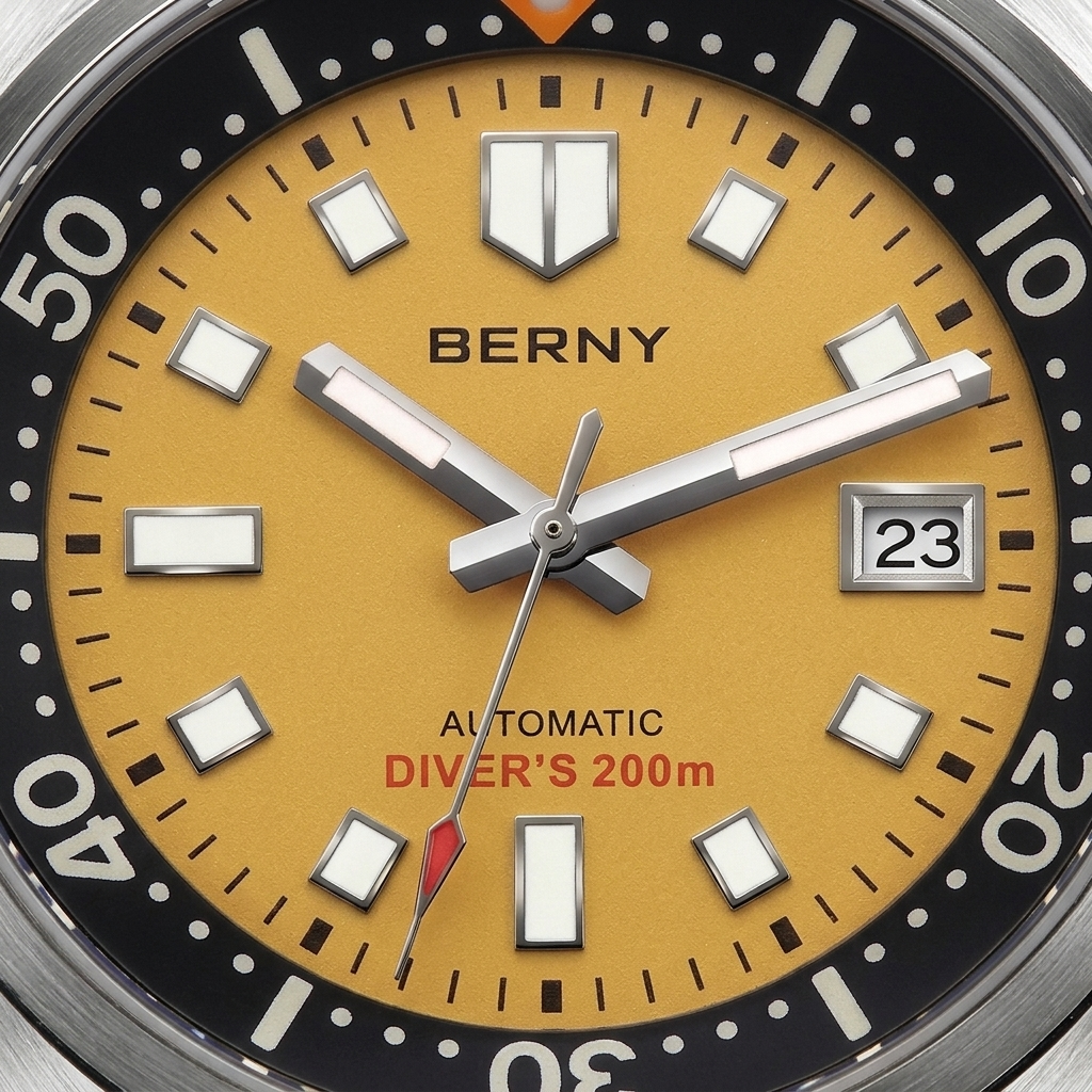 BERNY AM1970M - dial macro detail