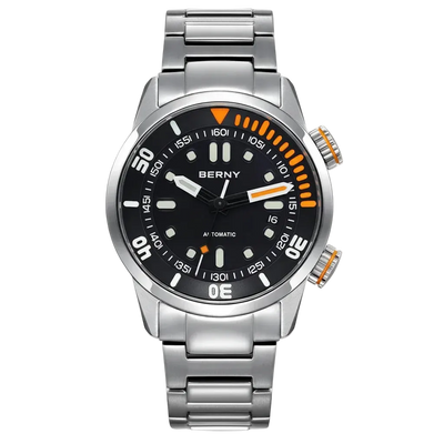 BERNY AM339M - black dial front view