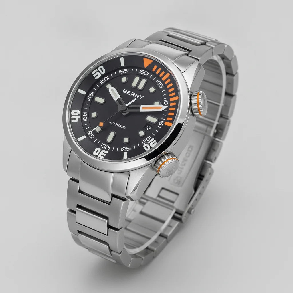 BERNY AM339M - isometric view steel bracelet