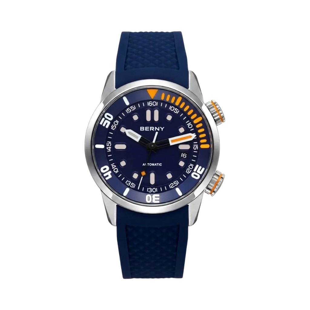 BERNY AM339M - blue dial front view packshot