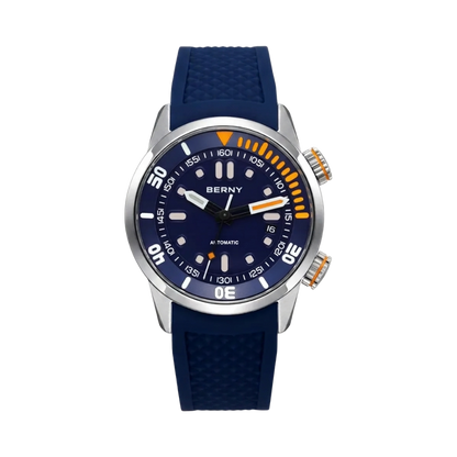 BERNY AM339M - blue dial front view packshot