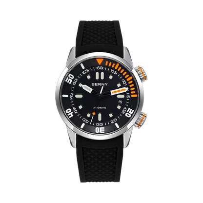 BERNY AM339M - black dial front view packshot