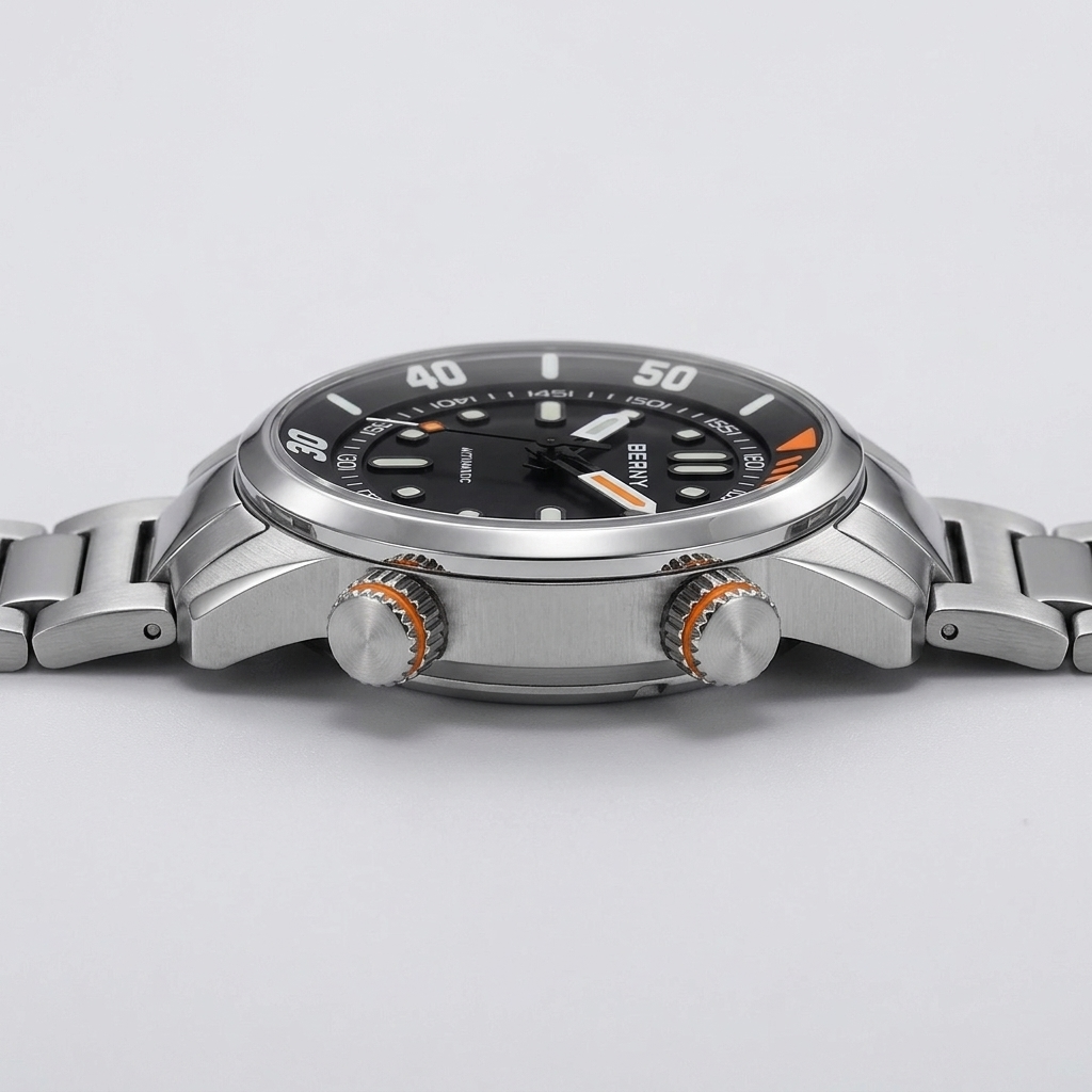 BERNY AM339M - side profile case crown