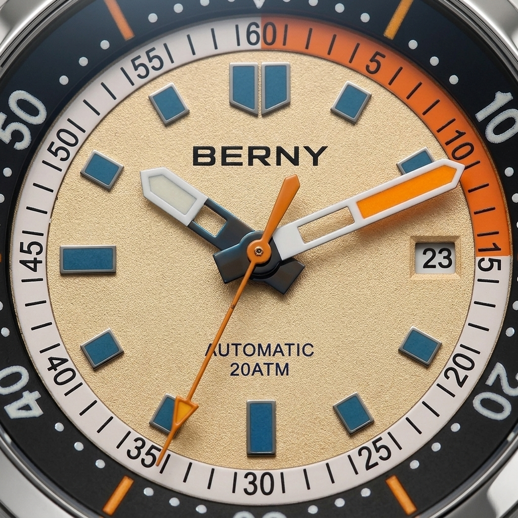 BERNY AM439M - dial macro detail