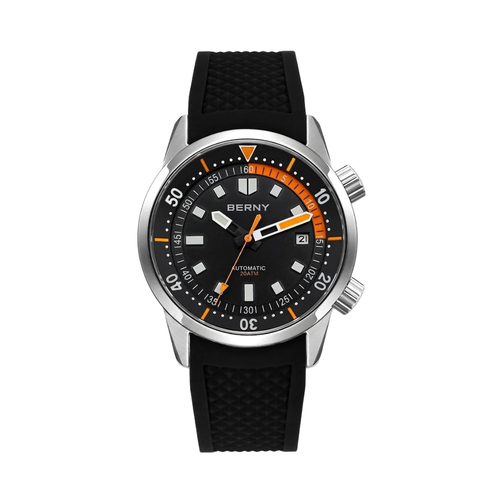 BERNY AM439M - black dial front view packshot