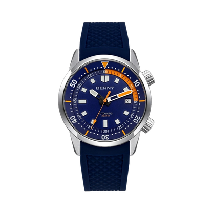 BERNY AM439M - blue dial front view packshot