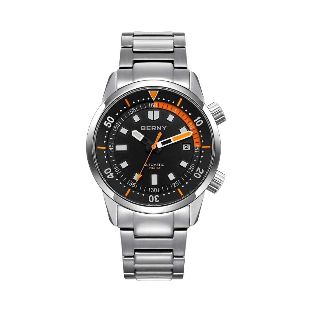 BERNY AM439M - black dial front view packshot