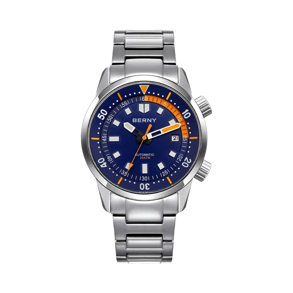 BERNY AM439M - blue dial front view packshot