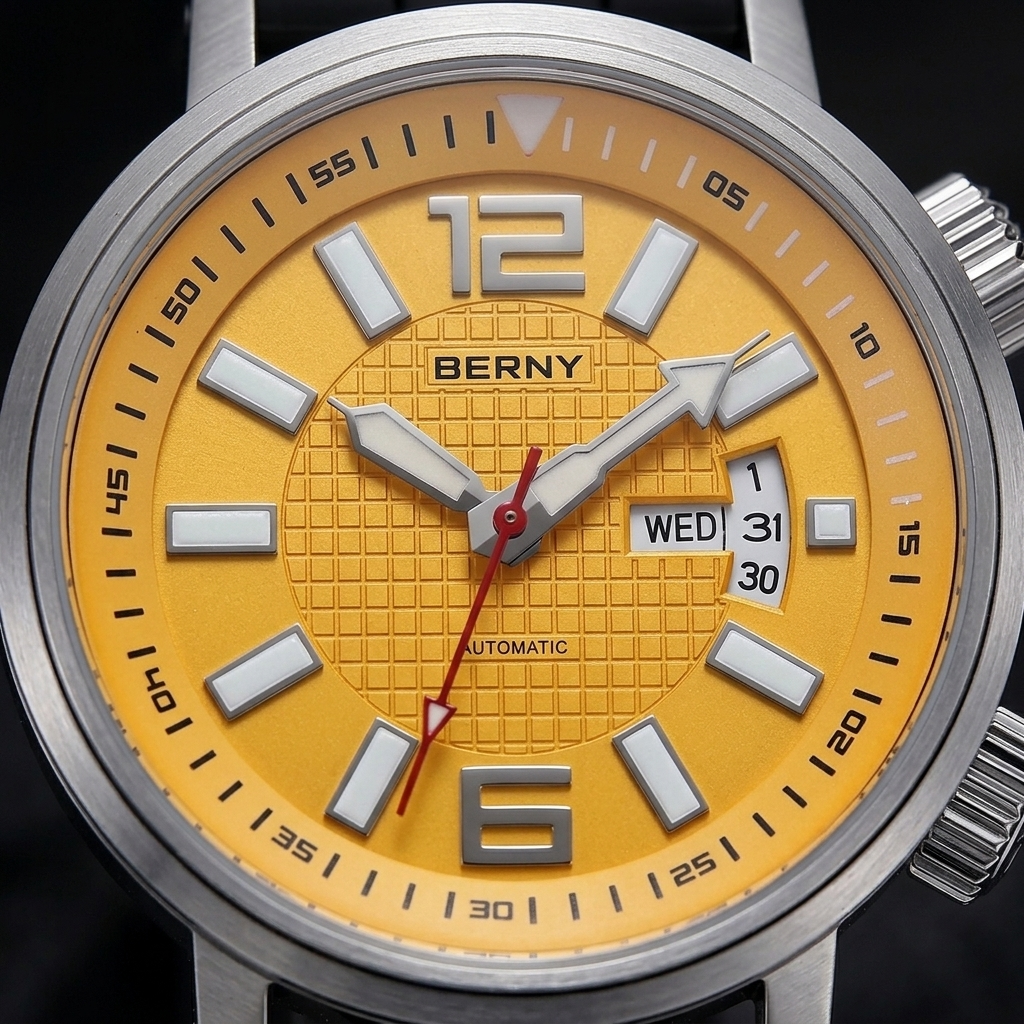 BERNY AM7081M - dial macro detail