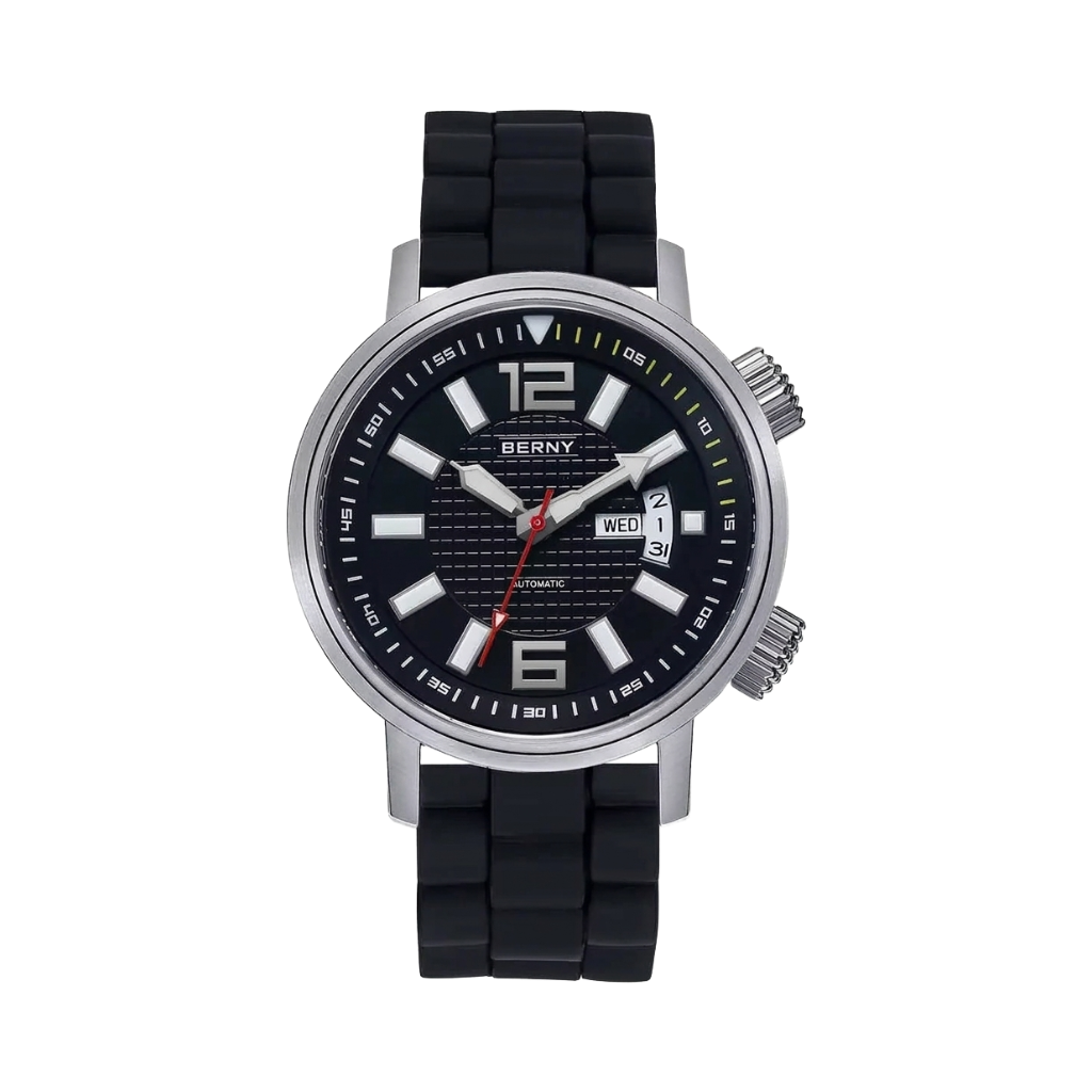 BERNY AM7081M - black dial front view packshot