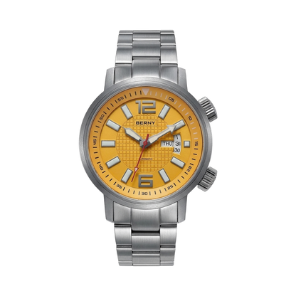 BERNY AM7081M - yellow dial front view packshot