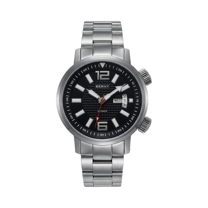 BERNY AM7081M - black dial front view packshot