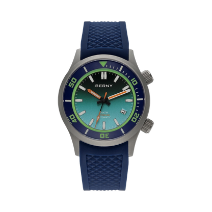 BERNY AMT149M - turquoise dial front view packshot
