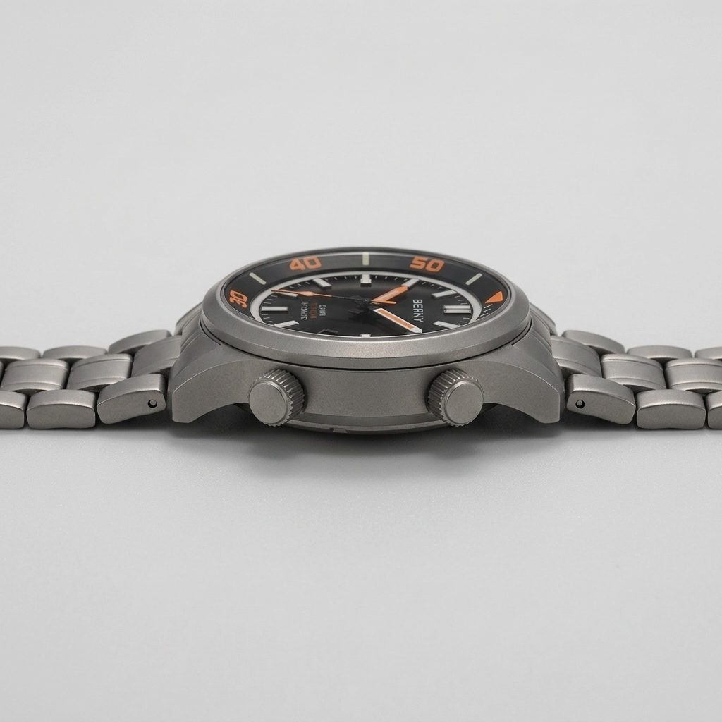 BERNY AMT149M - side profile case crown