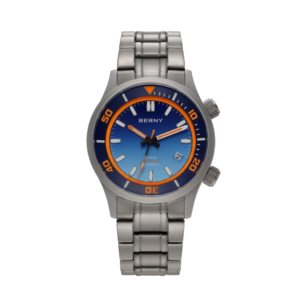 BERNY AMT149M - blue dial front view packshot